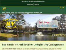 Tablet Screenshot of fairharborrvpark.com